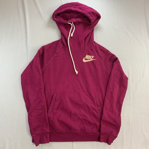 Nike Cowl Neck Women Sweatshirt size M Burgundy - Picture 1 of 7